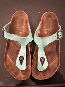 Birkenstock Gizeh Größe 7/38 Damen Birko-Flor normale Weite - Graceful Matcha - Bild 1 von 8