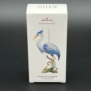 Hallmark Keepsake 2019 Great Blue Heron Beauty of Birds 15th Anniversary Neu in OVP - Bild 1 von 13
