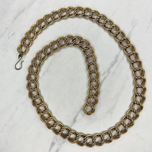 Gold and Silver Tone Chain Double Link Belt Size XS - Picture 1 of 9