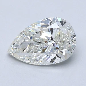 Pear Cut 1.80 CT Certified GIA Natural Mined Diamond Loose I color SI1 clarity - Picture 1 of 2
