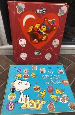 2 VTG 80s Sticker Album Books Puffy Scented CareBear Disney Huggabunch CPK Cute! - Image 1 of 4