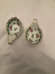 EXCELLENT CONDITION 2 (Pair) Richard Ginori HTF Floral w/ Gilt Spoon Rest/Holder - Picture 1 of 6