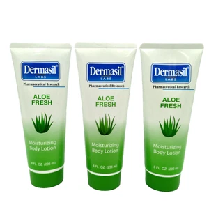 Dermasil Labs Aloe Fresh Moisturizing Body Lotion 8oz 236ml Paraben x 3 Tubes - Picture 1 of 10