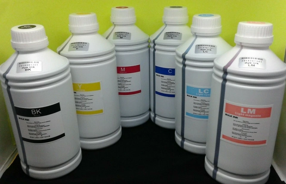 6 x 1000ml Refill Bulk Dye Ink compatible for Epson Printer artisan 1430 50 1400 - Image 1 of 1