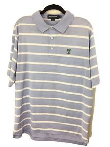 Ralph Lauren Polo Golf Shirt Men’s Large L Blue White Stripe Cotton Lightweight - Picture 1 of 6