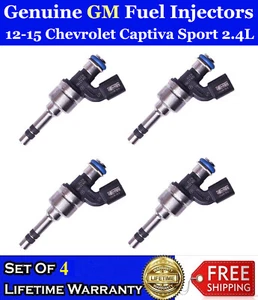 NEW Set of 4 Genuine GM Fuel Injector For 2012-2015 Chevrolet Captiva Sport 2.4L - Picture 1 of 1