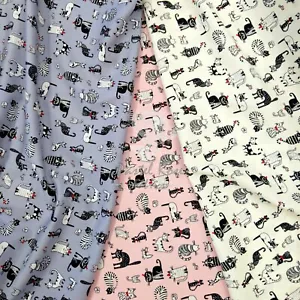 Sassy Cats printed Fabric 100% Cotton Fabric kids prints - clothing, crafts - Picture 1 of 4