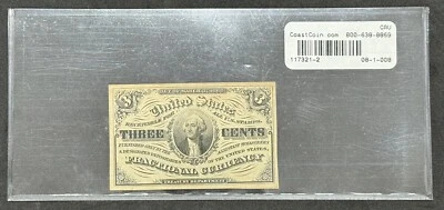 Fr.#1226 3rd Issue 3 Cents Fractional Currency - Light Background - WASHINGTON - Image 1 of 2