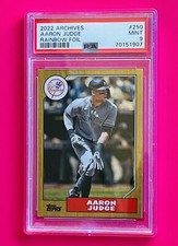 Aaron Judge 2022 Topps Archives—Rainbow Foil/199 #250 PSA 9 Mint! (POP 2—1)
