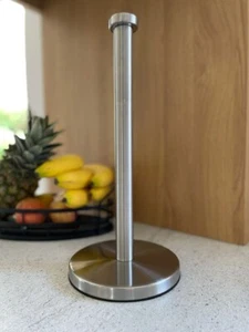 High Quality Brushed Stainless Steel Kitchen Roll Holder With Weighted Base. - Picture 1 of 8