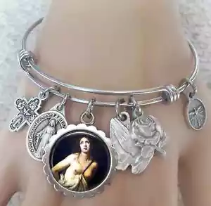 Saint Agatha Bangle, Patron Saint of Breast Cancer, Bakers, Rape Victims, Nurses - Picture 1 of 5