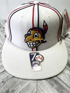Cleveland Guardians Hat Cap Fitted Mens 7 White Baseball American Needle NWT - Picture 1 of 6