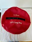 LL Bean High Camp 20 Degree Sleeping Bag Red Flannel Lined Camping 74x33