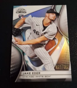 2025 Topps cromo negro novato refractor SP #77 Jake Eder Chicago White Sox/199 - Imagen 1 de 2