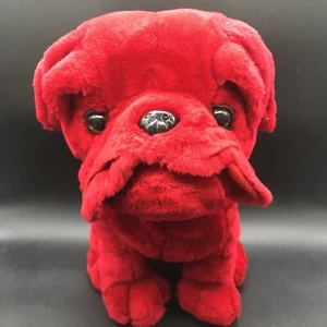 Sitting Red Bulldog Dog Puppy Plush Stuffed Animal Toy W Collar 10” Royal Plush - Picture 1 of 10