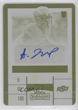 2017 Contenders Draft Picks Printing Plate Yellow 1/1 Ashton Lampkin Auto n3m