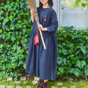 Studio Ghibli Kiki's Delivery Service Kiki's Dress Navy blue One size Cosplay JP - Picture 1 of 8