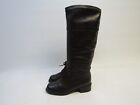 Blondo Womens Size 7.5 D Wide Width Brown Leather Laces Fashion Knee High Boots