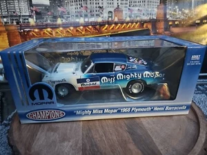 ~RARE~ 1:18 MOPAR CHAMPIONS MISS MOPAR 1968 PLYMOUTH HEMI BARRACUDA 1/1500!HTF - Picture 1 of 17