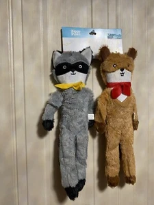 NEW Zippy Paws Set /2 Very Solf Dog Toy Z Stitch   Flat with Squeakers 15” - Picture 1 of 7