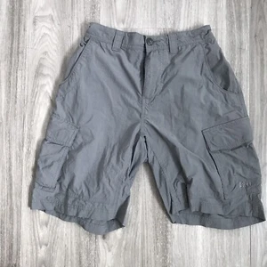 REI Gray Cargo Shorts Womens Small Elastic Waist High Rise Flat Front Hiking - Picture 1 of 9