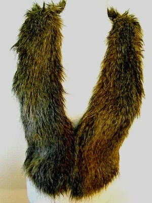 Colete Feminino Quente de Pele Sintética H&M Marrom e Bege Macio e Fofo Tamanho 6 - Imagem 1 de 4