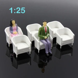 6pcs Modèle de Chaise Boule de Loisir Échelle G 1:25 Modèle Ferroviaire - Photo 1/6