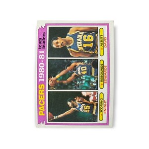 1981-82 Topps Basketball #53 Pacers Ldrs Billy Knight/James Edwards/Johnny Davis