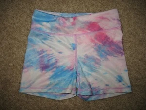 Girls' L 12 90 Degree by Reflex Gymnastics Shorts Compression Biker Tie Dye - Picture 1 of 2