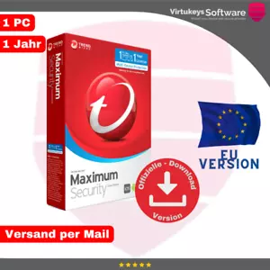 Trend Micro Maximum Security 2024 1 PC / 1 Jahr / ESD Key per Mail / Vollversion - Bild 1 von 4
