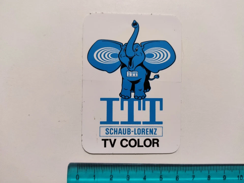 ADESIVO ITT SCHAUB LORENZ TV COLOR STICKER AUTOCOLLANT AUFKLEBER 80s ORIGINAL - Immagine 1 di 1