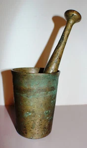 Mortero Schlegel tapón antiguo pistilo cocina polvo decoración pastillas *1563 - Imagen 1 de 6