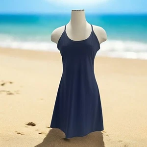 Outdoor Voices Navy Exercise Dress Adjustable Straps Built In Shorts Athletic - Picture 1 of 12