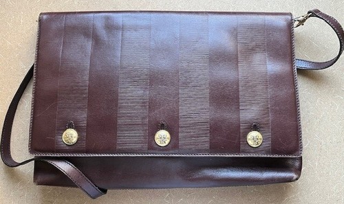 Borsa vintage Fendi in pelle marrone