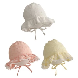 Princess Hat Toddlers Spring Sun Hat Infant Soft Lace Hat Cotton Bonnet Caps - Picture 1 of 11