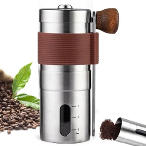 Kaffeemühle Edelstahl mit Keramikmahlwerk Handkaffeemühle Kaffee Mühle - Bild 1 von 13