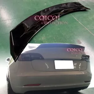 Gloss Black ducktail trunk spoiler for Tesla 17~23 Model3 Model 3 ◎ - Foto 1 di 6