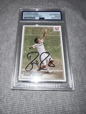 Roger Federer Signed 2008 Spotlight Tribute Wimbledon Trading Card PSA/DNA - Image 1 of 2