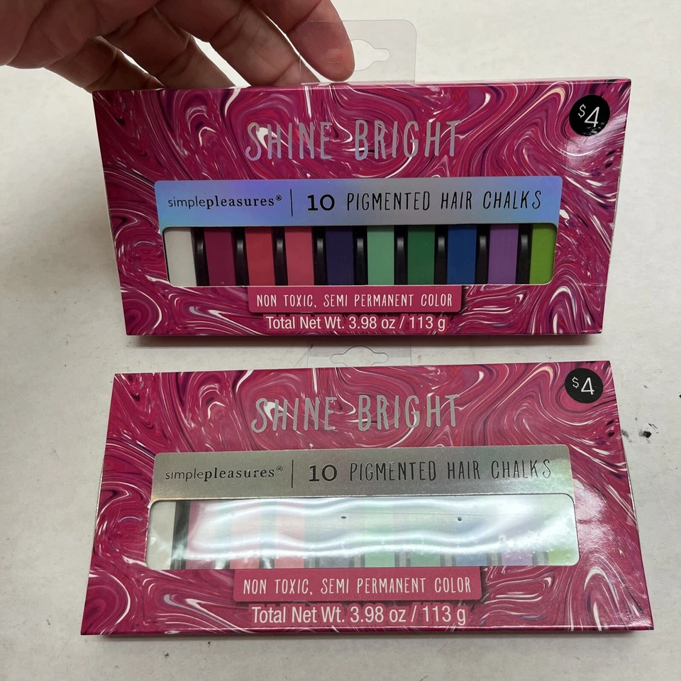 Simple Pleasures Hair Chalk - 10 Pigmented Hair Chalks Semi Permanent NIB 2pk - Image 1 of 4
