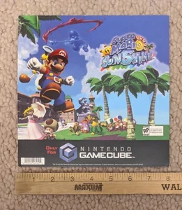 2003 Nintendo GameCube Super Mario Sunshine Videospiel 8" Store Display Karte - Bild 1 von 2