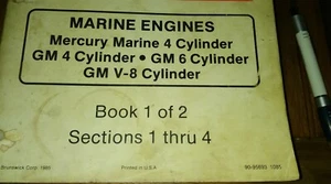 USED MERCURY SERVICE MANUAL #3 A 3 BOOK SET MERC PART # 90-96593 1 & 2 & SPECS - Picture 1 of 10