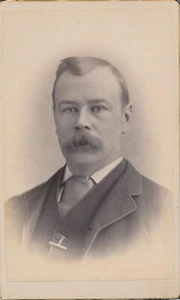 CDV Antik Foto Carte Besuch Mann Schnurrbart Townsend Willimantic Connecticut CT - Bild 1 von 6