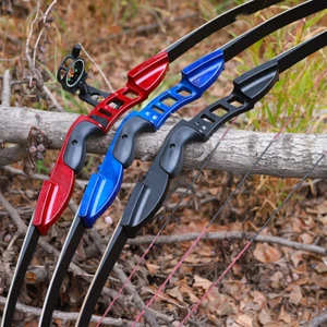 58" 25-55lbs Archery Recurve Bow Takedown Aluminum Bow Riser Hunting Fishing - Picture 1 of 9