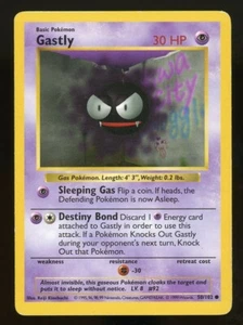 Pokemon Base Set GASTLY 50/102 Shadowless Unlimited - Bild 1 von 3