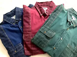 3pc Vtg 1990's Gitano Men XL Color Blocked Plaid Dress Shirt Pocket Y2K - Picture 1 of 21