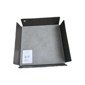 LINDDNA Lind DNA Square Tray For Serving Or Decoration Metal/Leather RRP £65 - Picture 1 of 8