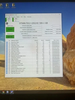 ST500LT012  Seagate 500GB 2.5" 5.4K RPM 7mm SATA Hard Drive P/N:1DG142-070 - Image 1 of 2