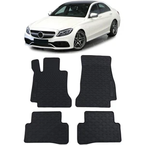 Auto Gummi Fußmatten Schwarz Premium Set für Mercedes C-Klasse W205 S205 14-22 - Bild 1 von 8