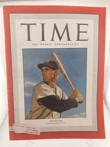 Vintage 1950 Ted Williams Time Magazine - April 10 - Picture 1 of 3