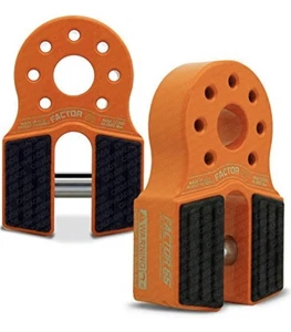 FACTOR 55 00050-07 Flatlink Foldable Winch Shackle Mount ORANGE NEW - Foto 1 di 6
